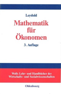 Abbildung von: Mathematik für Ökonomen - De Gruyter Oldenbourg
