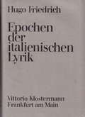 Cover: Epochen der italienischen Lyrik - Vittorio Klostermann Verlag