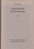 Cover: Griechisches Rechtsdenken - Vittorio Klostermann Verlag