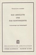 Cover: Das Absolute und das Kontingente - Vittorio Klostermann Verlag