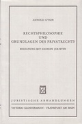 Cover: Rechtsphilosophie und Grundlagen des Privatrechts - Vittorio Klostermann Verlag