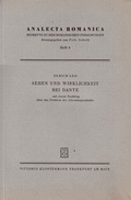 Cover: Sehen und Wirklichkeit bei Dante - Vittorio Klostermann Verlag