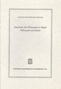 Cover: Das Recht der Philosophie in Hegels Philosophie des Rechts - Vittorio Klostermann Verlag