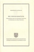 Cover: Die Erfolgshaftung - Vittorio Klostermann Verlag