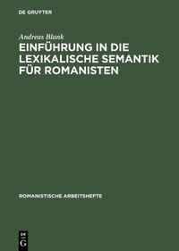 Abbildung von: Einführung in die lexikalische Semantik für Romanisten - De Gruyter