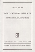 Cover: Der Handlungsspielraum - Vittorio Klostermann Verlag