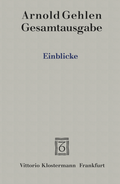 Cover: Einblicke - Vittorio Klostermann Verlag