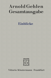 Enlarge image Cover: Einblicke - Vittorio Klostermann Verlag