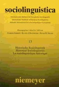 Cover: Sociolinguistica. Internationales Jahrbuch f&uuml;r Europ&auml;ische Soziolinguistik... / Historische Soziolinguistik - Max Niemeyer Verlag
