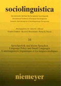 Cover: Sociolinguistica. Internationales Jahrbuch f&uuml;r Europ&auml;ische Soziolinguistik... / Sprachpolitik und kleine Sprachen - Max Niemeyer Verlag