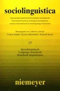 Cover: Sociolinguistica. Internationales Jahrbuch f&uuml;r Europ&auml;ische Soziolinguistik... / Sprachstandards - Max Niemeyer Verlag