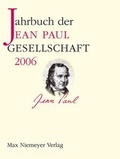 Cover: Jahrbuch der Jean-Paul-Gesellschaft - Max Niemeyer Verlag