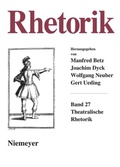 Cover: Rhetorik / Theatralische Rhetorik - De Gruyter