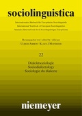 Cover: Sociolinguistica. Internationales Jahrbuch f&uuml;r Europ&auml;ische Soziolinguistik... / Dialektsoziologie / Sociodialectology / Sociologie du dialecte - Max Niemeyer Verlag