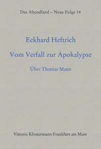 Enlarge image Cover: Vom Verfall zur Apokalypse - Vittorio Klostermann Verlag