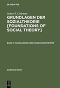 Cover: Handlungen und Handlungssysteme - De Gruyter Oldenbourg