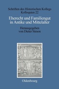 Cover: Eherecht und Familiengut in Antike und Mittelalter - De Gruyter