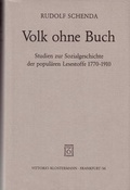 Cover: Volk ohne Buch - Vittorio Klostermann Verlag