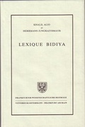 Cover: Lexique Bidiya - Vittorio Klostermann Verlag