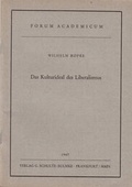 Cover: Das Kulturideal des Liberalismus - Vittorio Klostermann Verlag