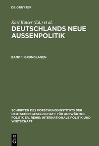 Abbildung von: Deutschlands neue Außenpolitik / Grundlagen - De Gruyter Oldenbourg