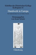 Cover: Handwerk in Europa - De Gruyter Oldenbourg