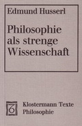 Cover: Philosophie als strenge Wissenschaft - Vittorio Klostermann Verlag