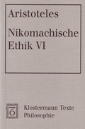 Cover: Nikomachische Ethik VI - Vittorio Klostermann Verlag