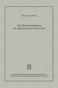 Cover: Die Wiederentdeckung des Epikureischen Naturrechts - Vittorio Klostermann Verlag