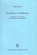 Cover: Ein Gelehrter wie Windscheid - Vittorio Klostermann Verlag