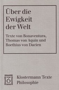 Cover: &Uuml;ber die Ewigkeit der Welt - Vittorio Klostermann Verlag