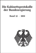 Cover: Die Kabinettsprotokolle der Bundesregierung / 1959 - De Gruyter Oldenbourg