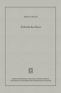 Cover: Ästhetik der Sitten - Vittorio Klostermann Verlag
