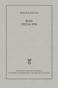 Cover: Briefe 1922 bis 1976 - Vittorio Klostermann Verlag