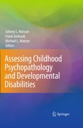 Bild: Assessing Childhood Psychopathology and Developmental Disabilities - Springer