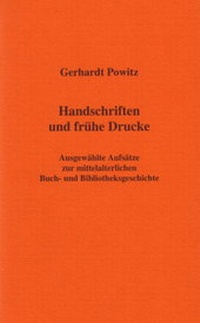 Abbildung von: Handschriften und frühe Drucke - Vittorio Klostermann Verlag