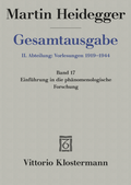 Cover: Einf&uuml;hrung in die ph&auml;nomenologische Forschung (Wintersemester 1923/24) - Vittorio Klostermann Verlag
