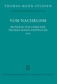 Enlarge image Cover: Vom Nachruhm - Vittorio Klostermann Verlag