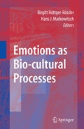 Cover: Emotions as Bio-cultural Processes - Springer