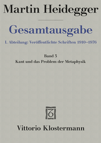 Enlarge image Cover: Kant und das Problem der Metaphysik (1929) - Vittorio Klostermann Verlag