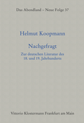 Cover: Nachgefragt - Vittorio Klostermann Verlag