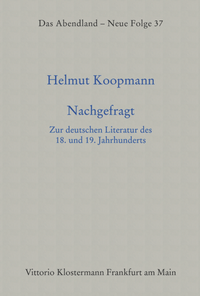 Enlarge image Cover: Nachgefragt - Vittorio Klostermann Verlag