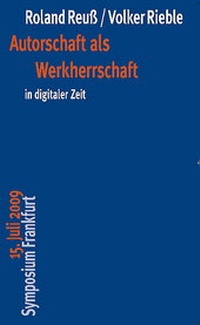 Abbildung von: Autorschaft als Werkherrschaft in digitaler Zeit - Vittorio Klostermann Verlag