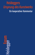 Cover: Heideggers "Ursprung des Kunstwerks" - Vittorio Klostermann Verlag