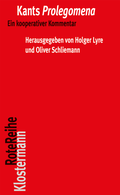 Cover: Kants Prolegomena - Vittorio Klostermann Verlag