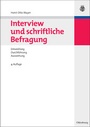 Cover: Interview und schriftliche Befragung - Oldenbourg Wissenschaftsverlag