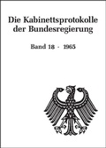 Cover: Die Kabinettsprotokolle der Bundesregierung / 1965 - De Gruyter