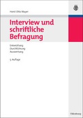 Cover: Interview und schriftliche Befragung - Oldenbourg Wissenschaftsverlag