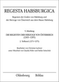 Cover: Regesta Habsburgica. V. Abteilung: Die Regesten der Herzoge von &Ouml;sterreich 1365-1395 / (1371-1375) - Oldenbourg Wissenschaftsverlag