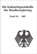 Abbildung von: Die Kabinettsprotokolle der Bundesregierung / 1967 - De Gruyter